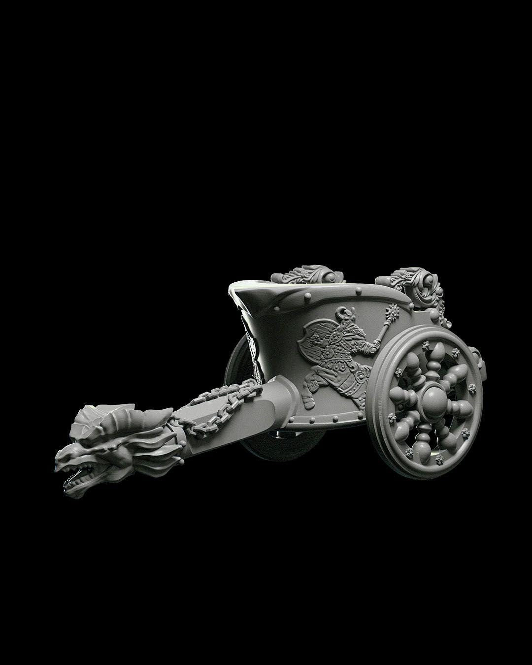 Fantasy War Chariot RPG Model w/ base