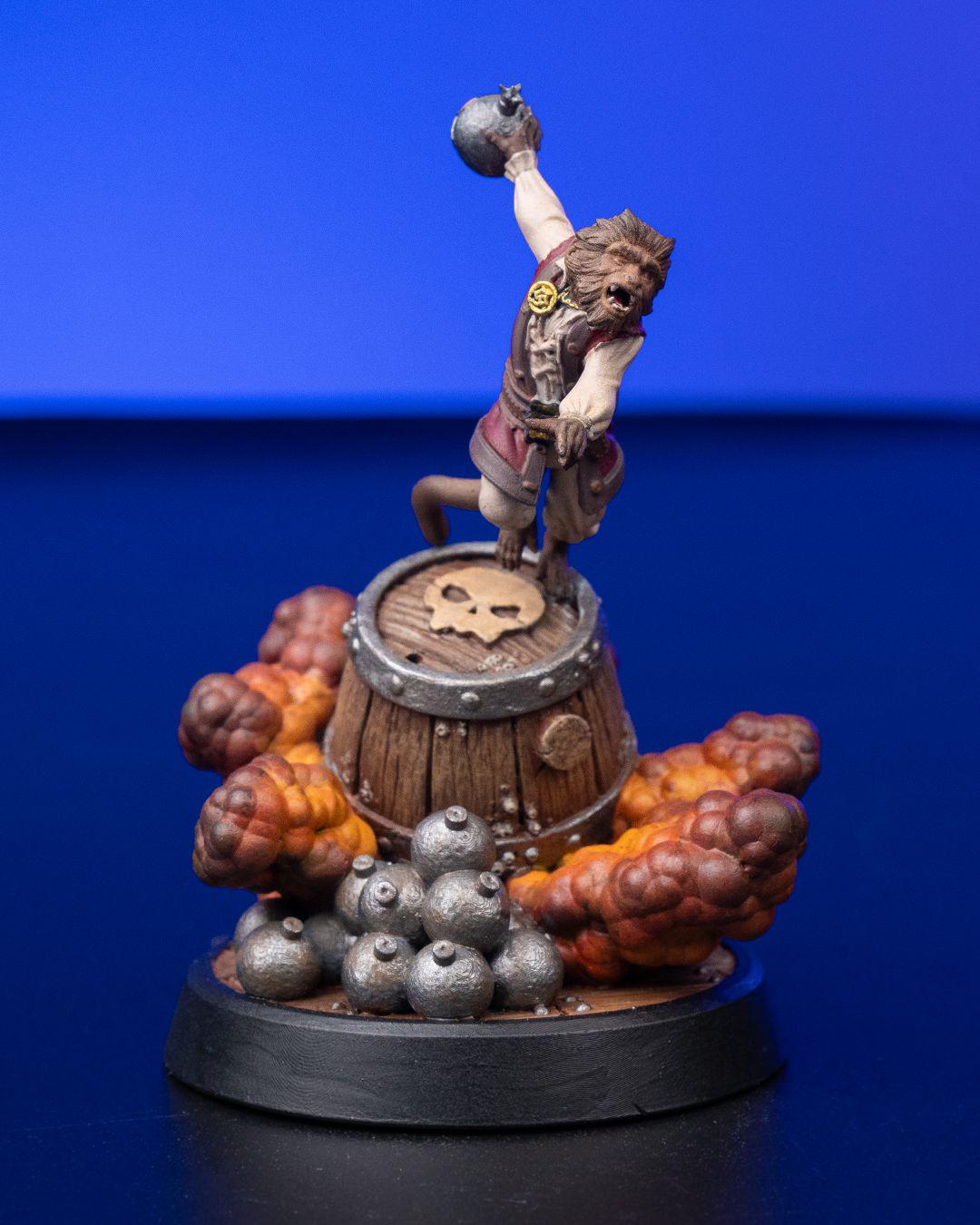 Powder Monkey RPG Model w/ base