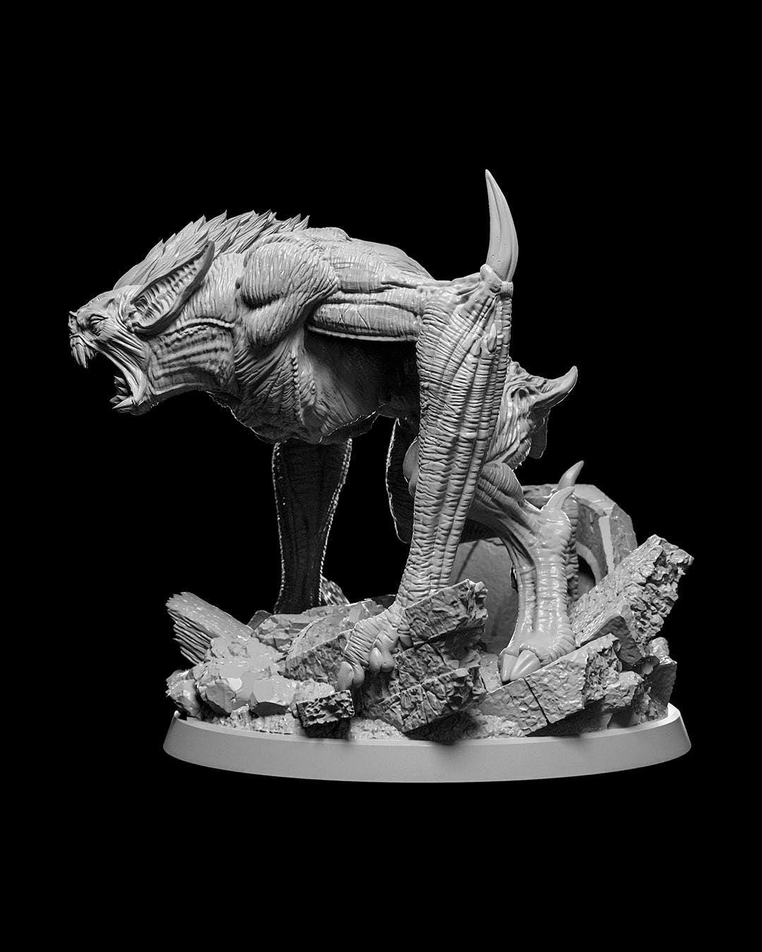 Vampire Beast RPG Model w/ base