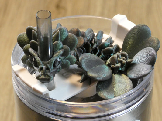 4-Leaf Clover Dragon Straw Topper | Compatible with Stanley & Simple Modern | Fits 10mm Straws