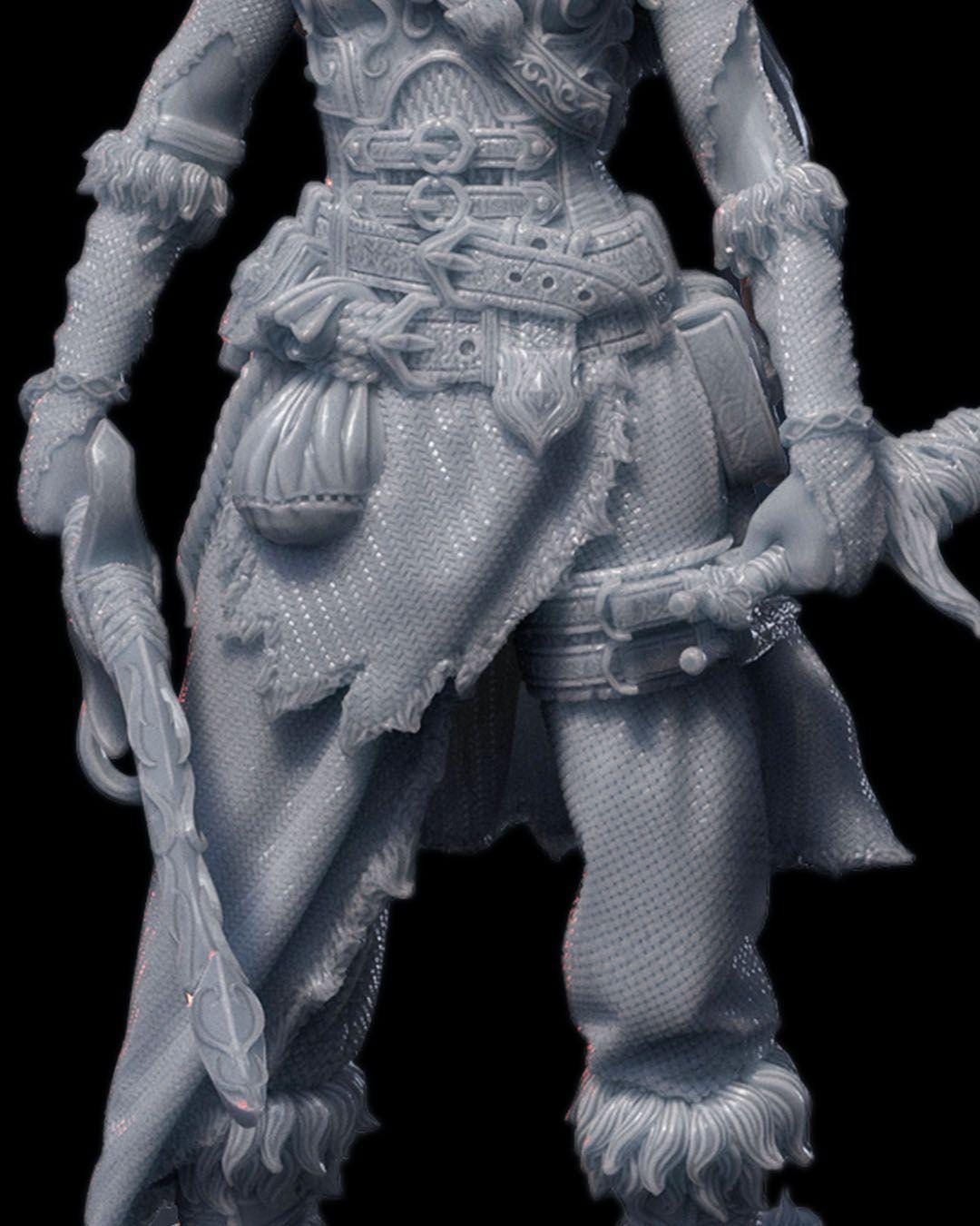 Wood Elf Assassin RPG Model w/ base