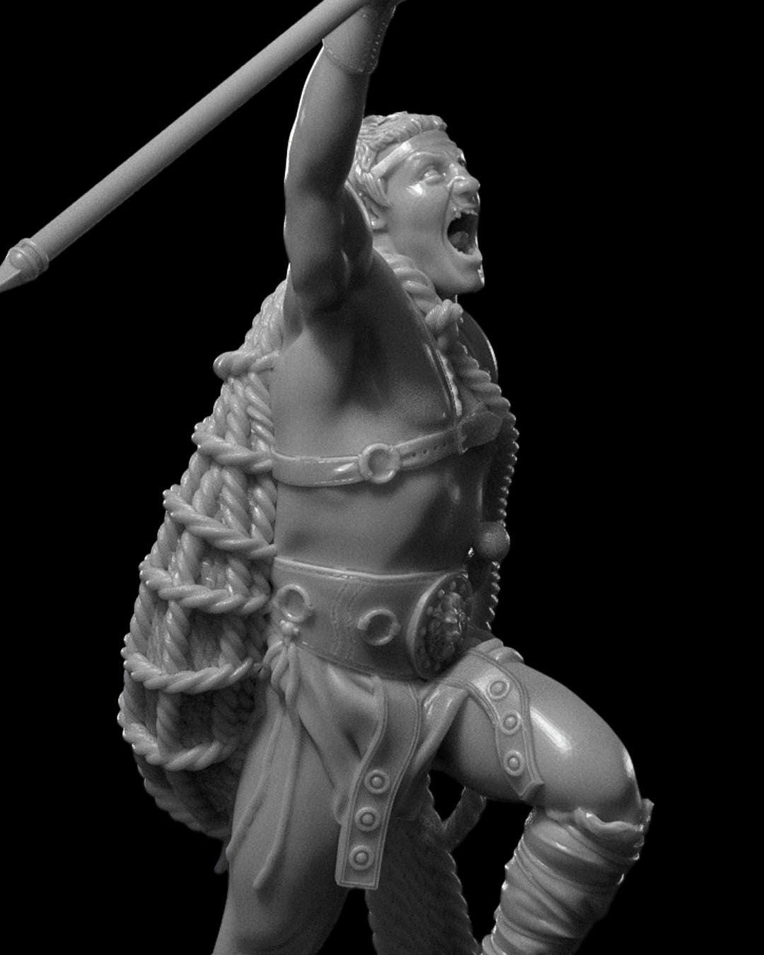 Myrmidon Gladiator RPG Model w/ base