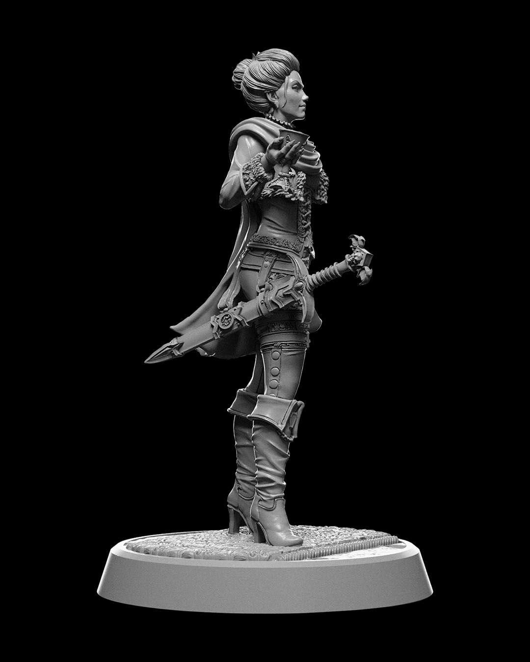 Human Noblewoman RPG Model w/ base