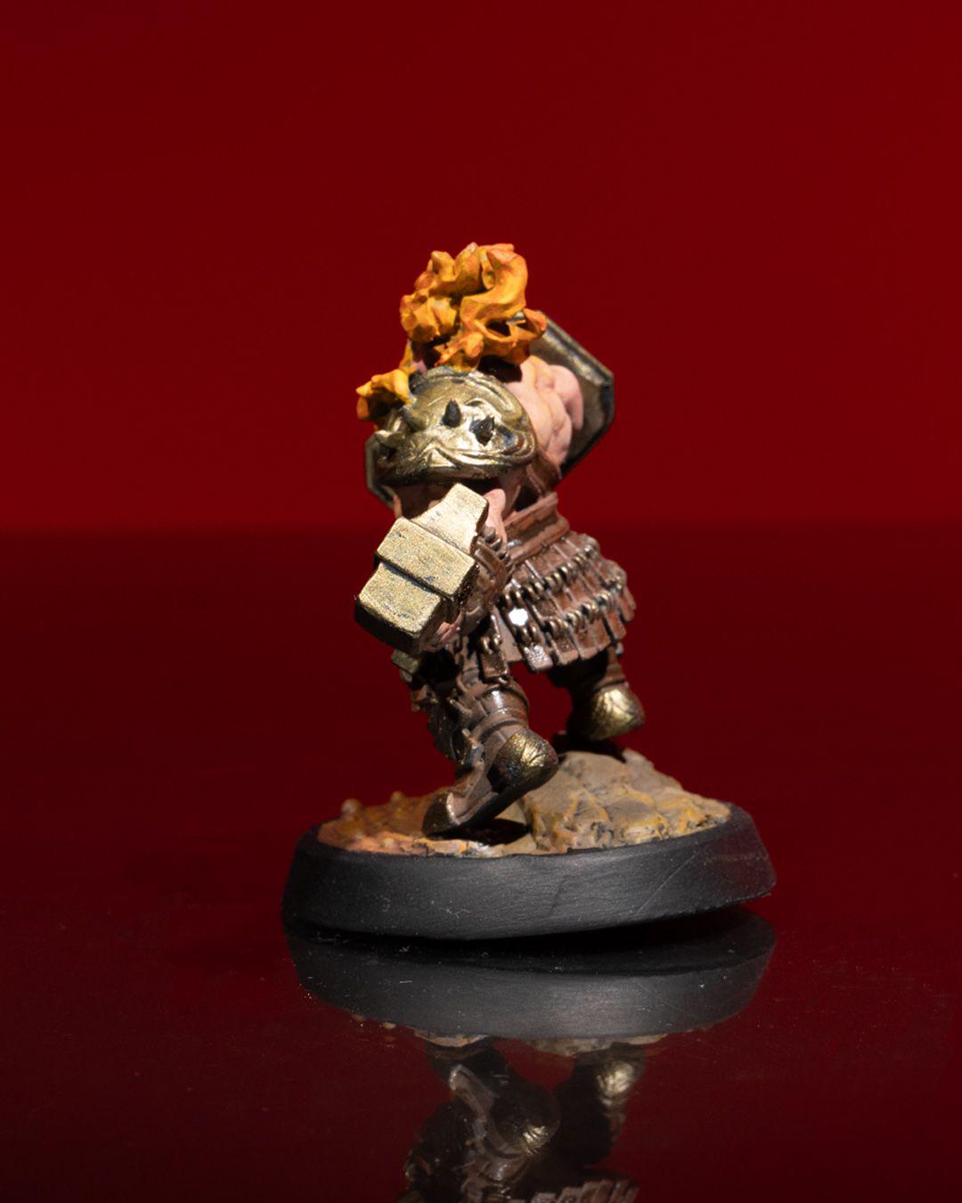 Dwarven Berserker RPG Model w/ base