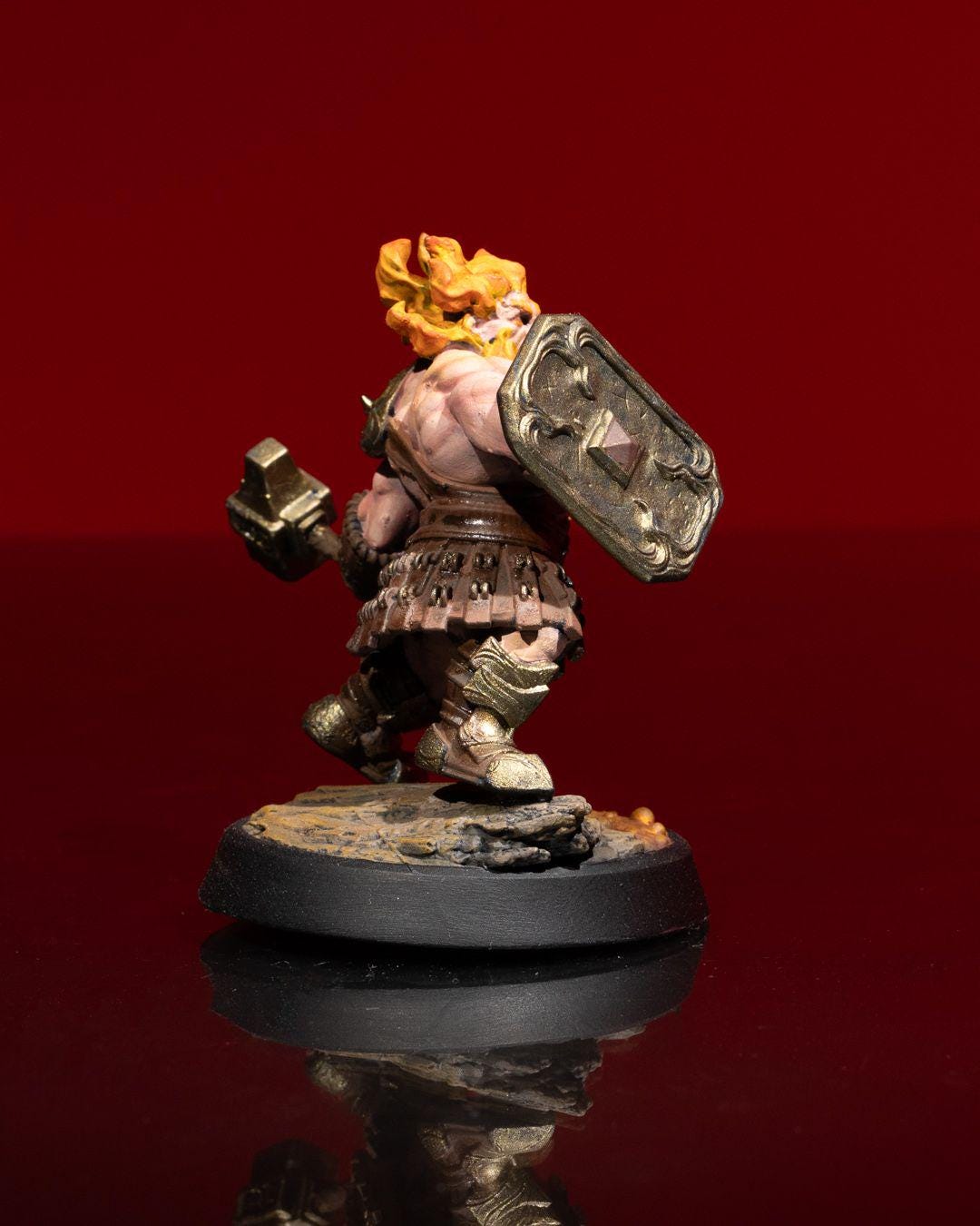 Dwarven Berserker RPG Model w/ base