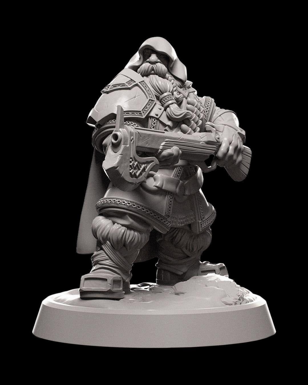 Dwarven Ranger RPG Model w/ base