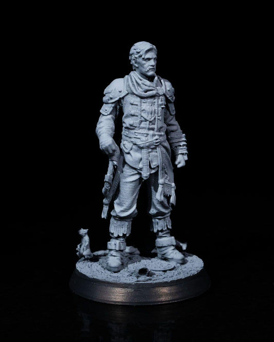 Human Fighter RPG Model w/ base