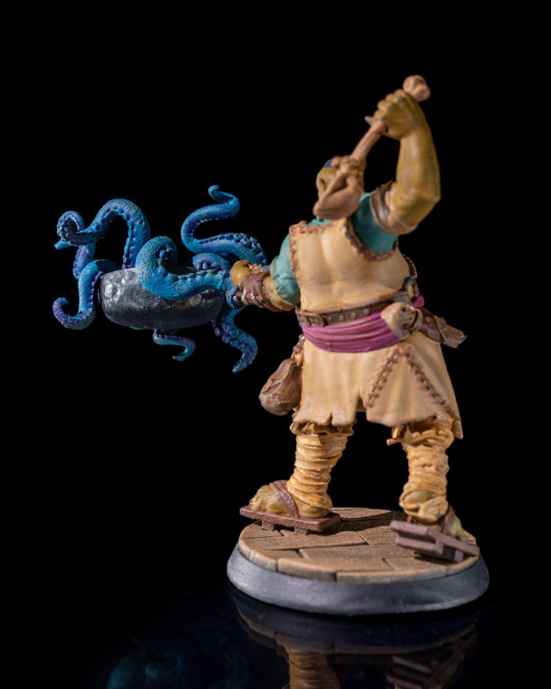 Half-Orc Chef RPG Miniature w/ base