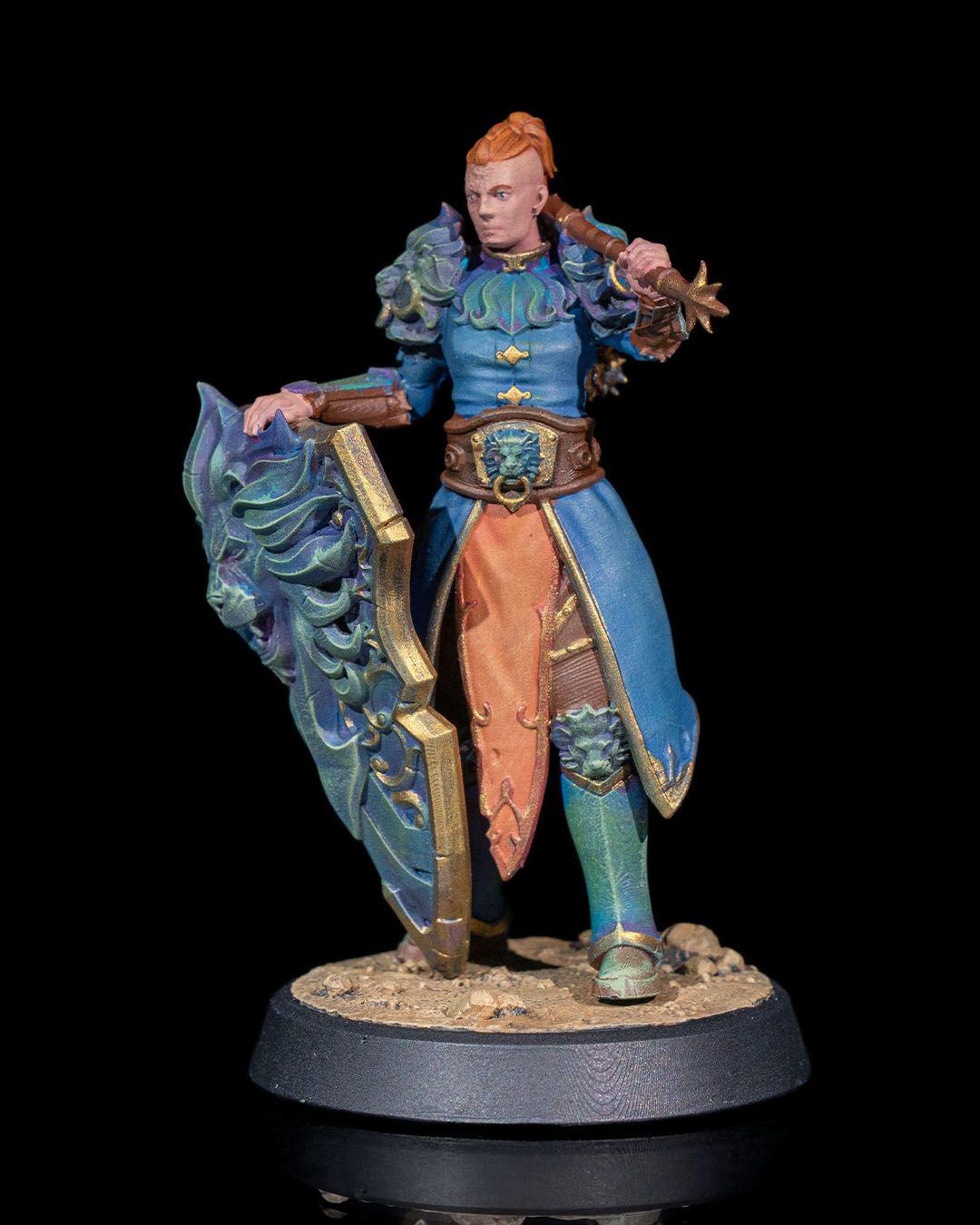 Human Paladin RPG Model w/ base