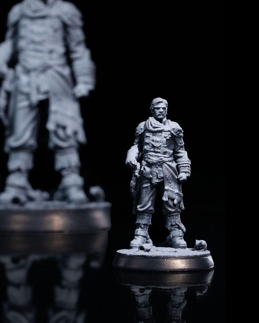 Human Fighter RPG Model w/ base
