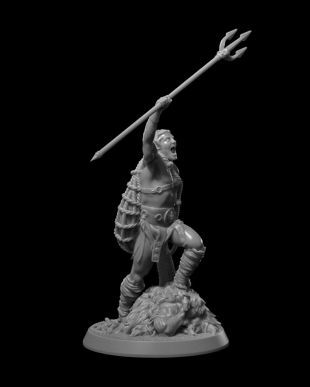 Myrmidon Gladiator RPG Model w/ base