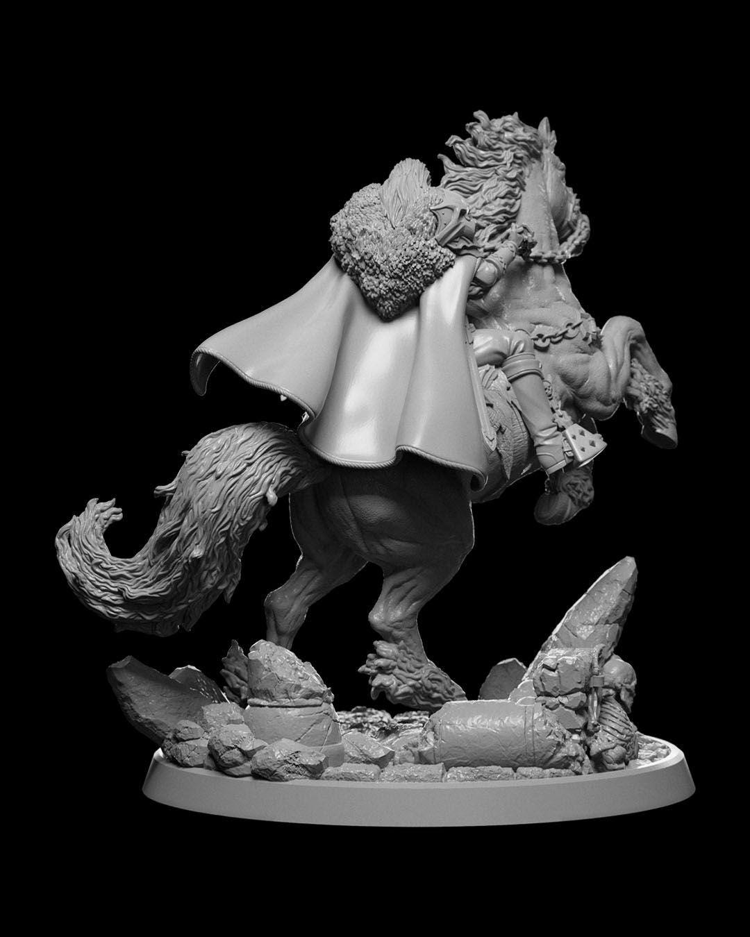 Vampire Lord on Nightmare RPG Model w/ base