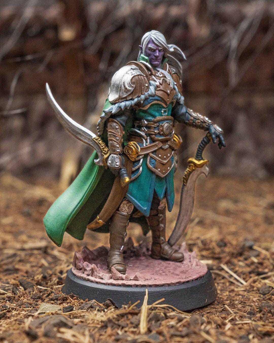 Elven Warrior RPG Model w/ base