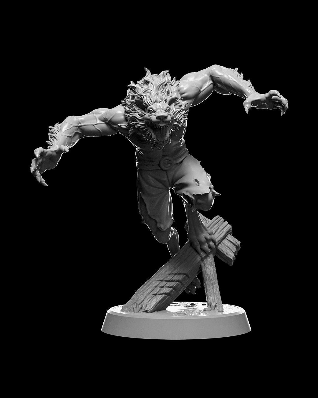 Werewolf Transformed RPG Model w/ base