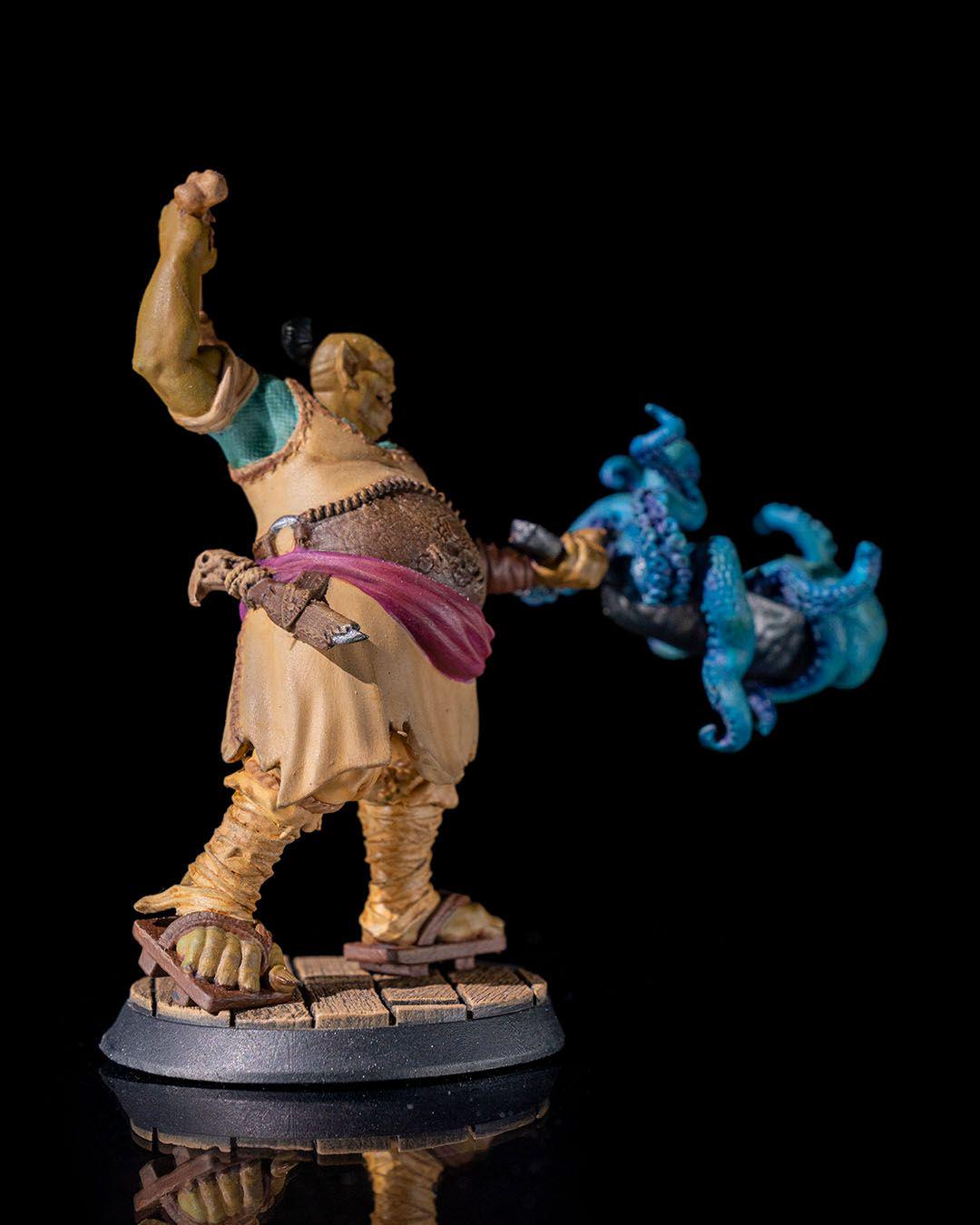 Half-Orc Chef RPG Miniature w/ base