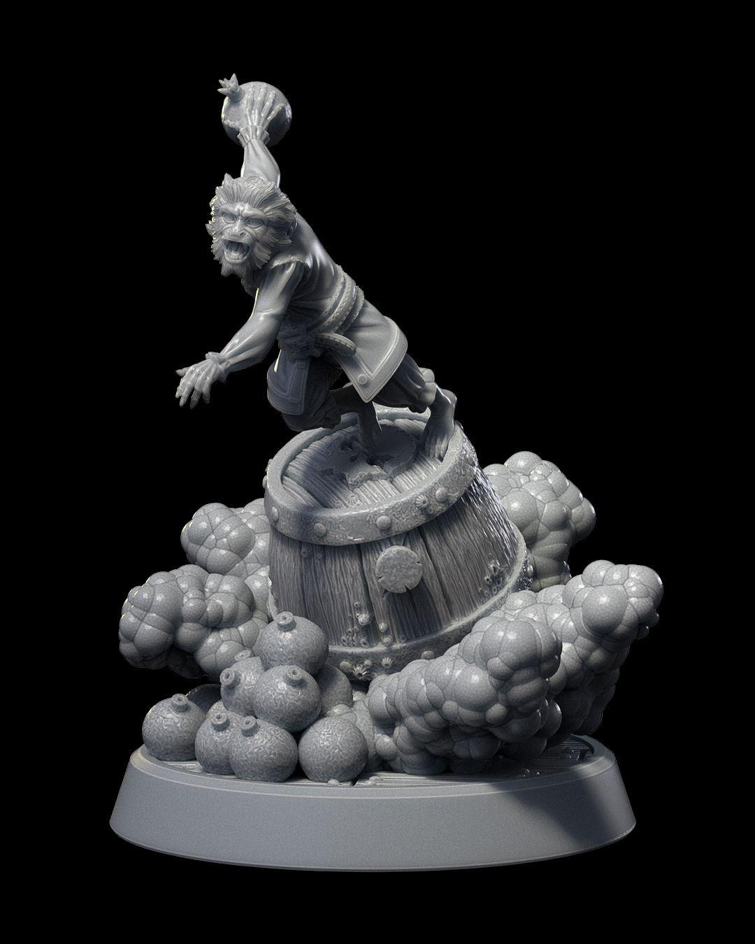 Powder Monkey RPG Model w/ base
