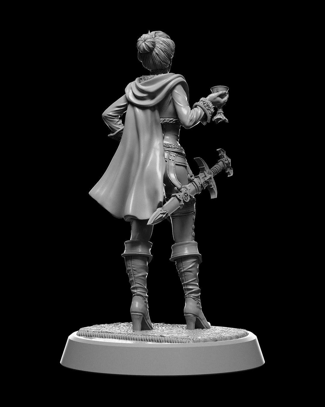 Human Noblewoman RPG Model w/ base