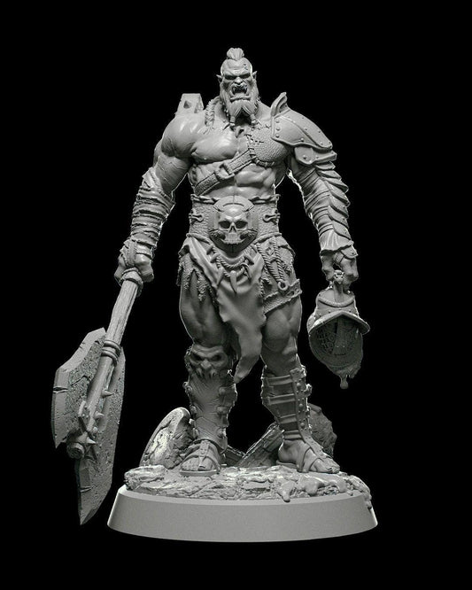 Half-Orc Barbarian RPG Model w/ base
