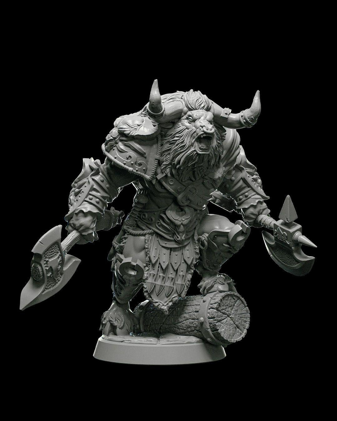 Minotaur Warrior RPG Model w/ base