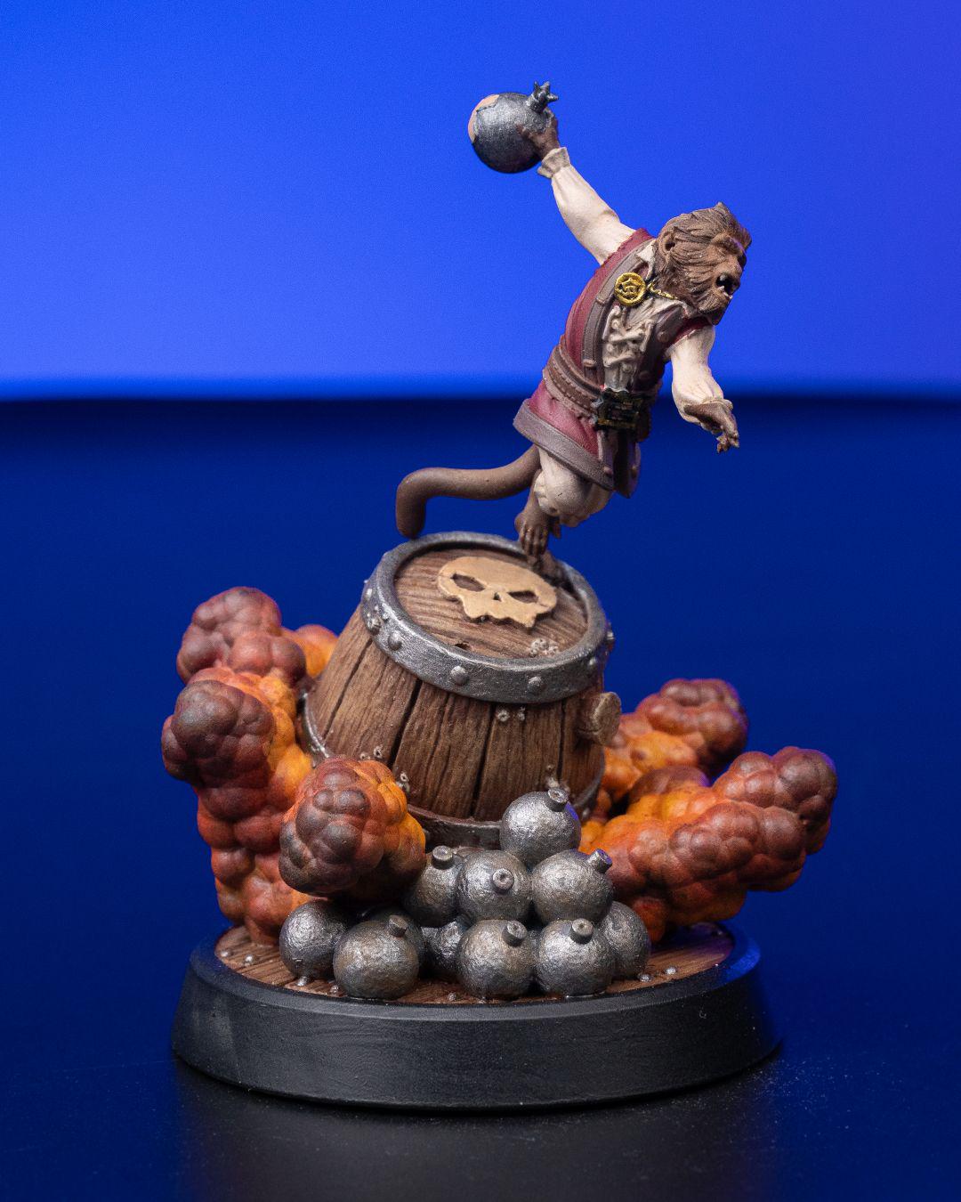 Powder Monkey RPG Model w/ base