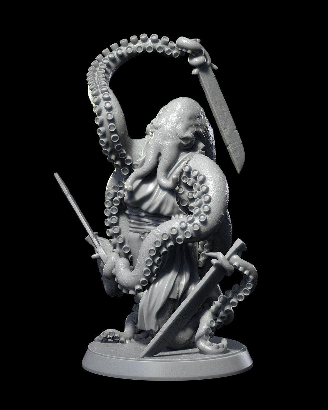 Octopus Sword Master RPG Model w/ base