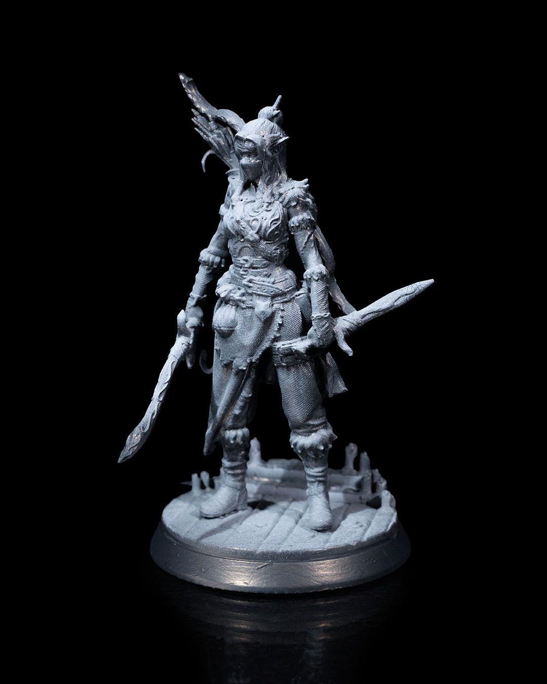 Wood Elf Assassin RPG Model w/ base