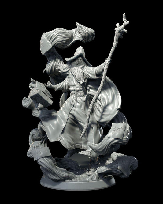 Human Wizard RPG Model w/ base