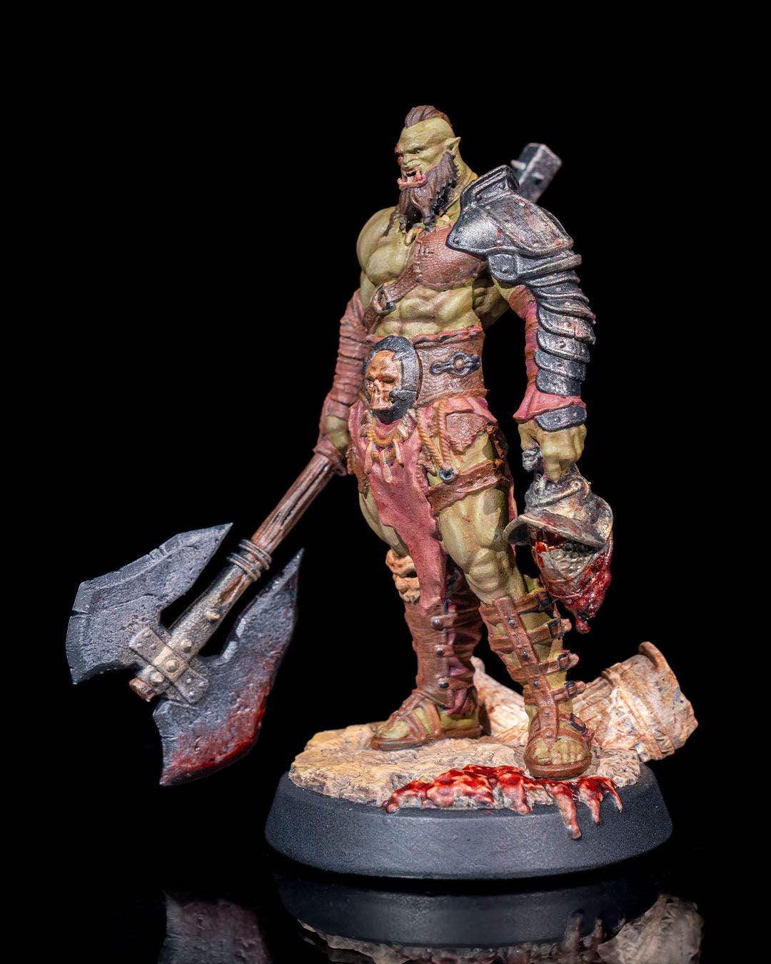 Half-Orc Barbarian RPG Model w/ base