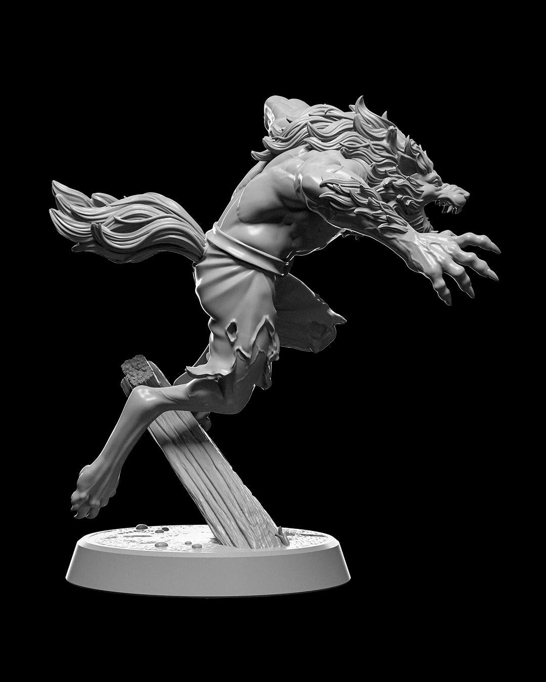 Werewolf Transformed RPG Model w/ base