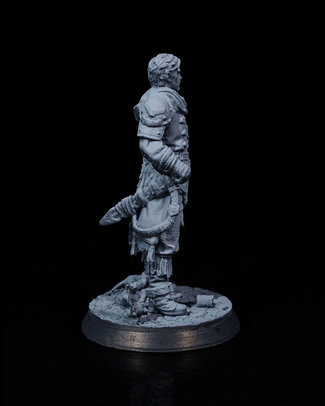 Human Fighter RPG Model w/ base