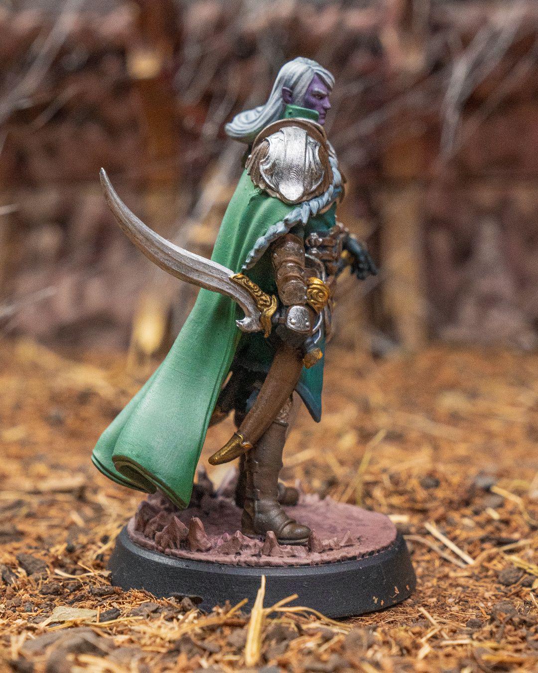 Elven Warrior RPG Model w/ base