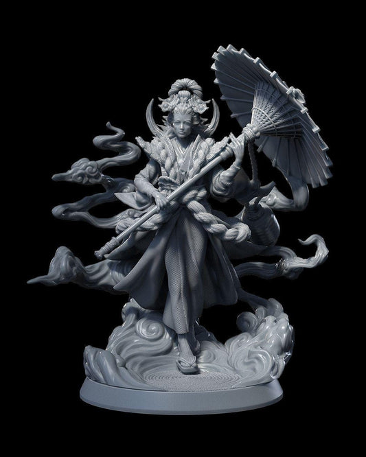 Japanese Princess with Umbrella RPG Model w/ base
