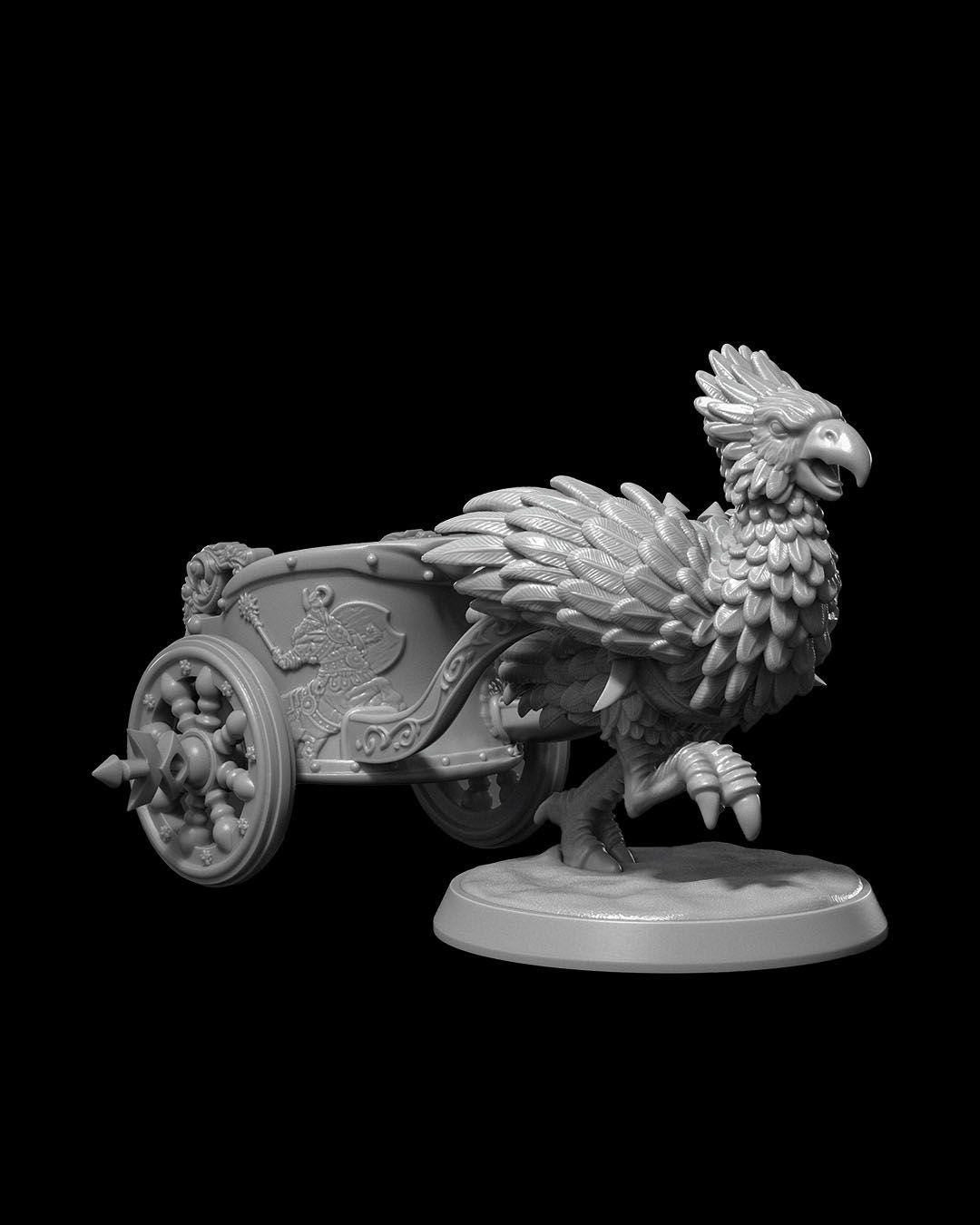 Fantasy War Chariot RPG Model w/ base