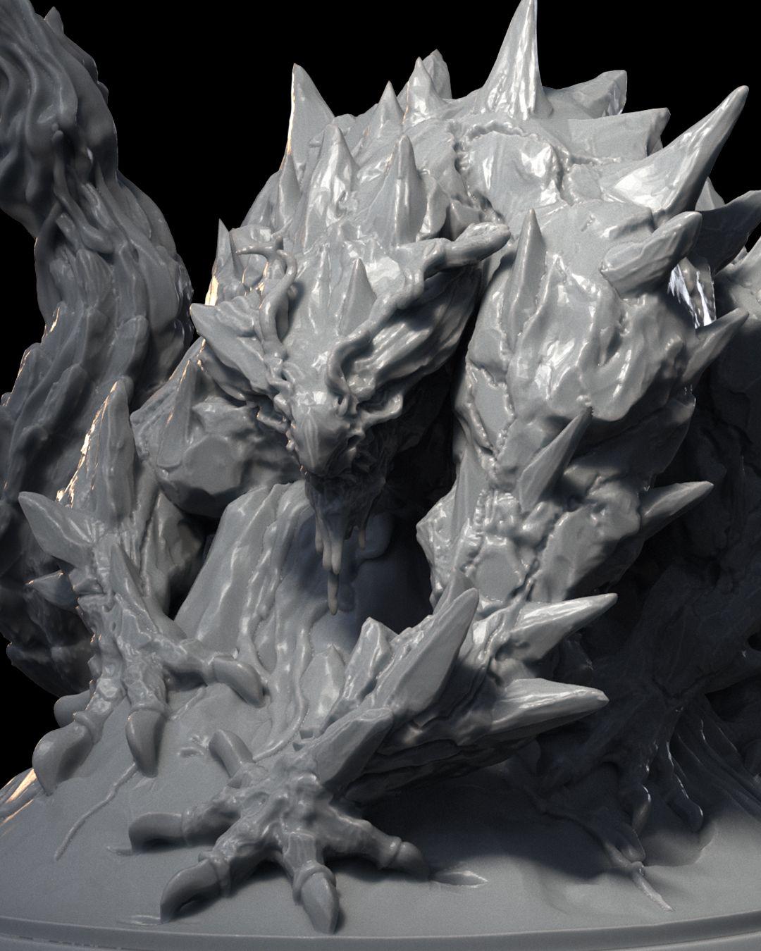 Rocky Lizard Demon w/ base