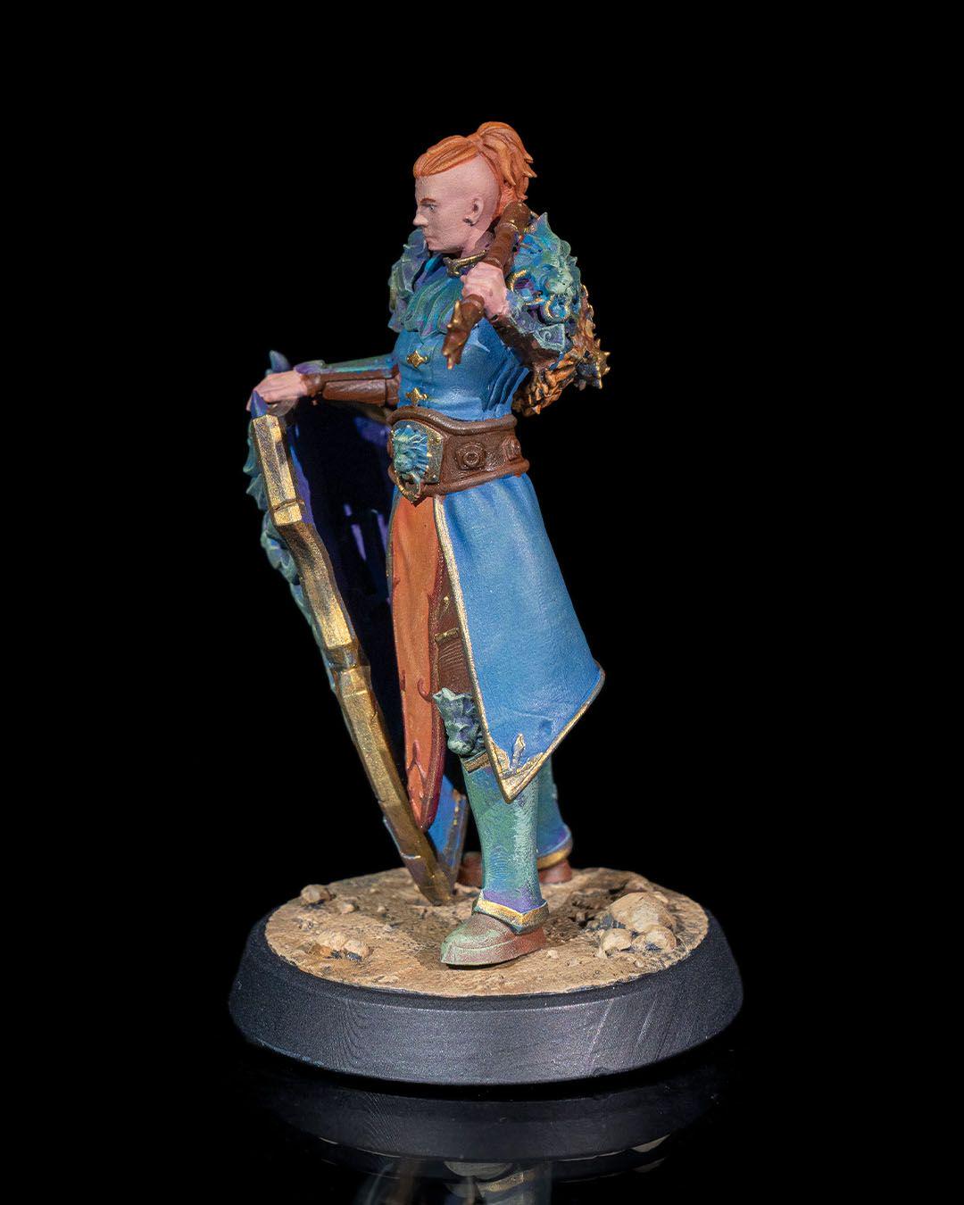 Human Paladin RPG Model w/ base