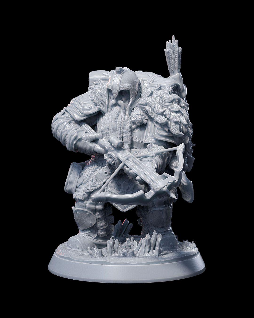 Dwarven Adventurer RPG Model w/ base