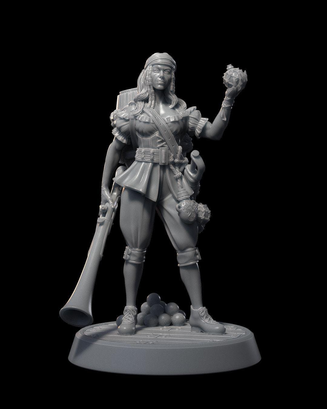 Female Pirate RPG Model w/ base