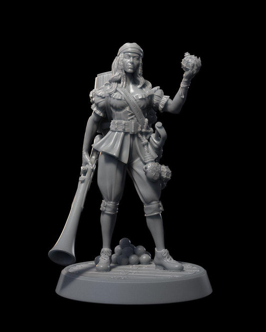 Female Pirate RPG Model w/ base