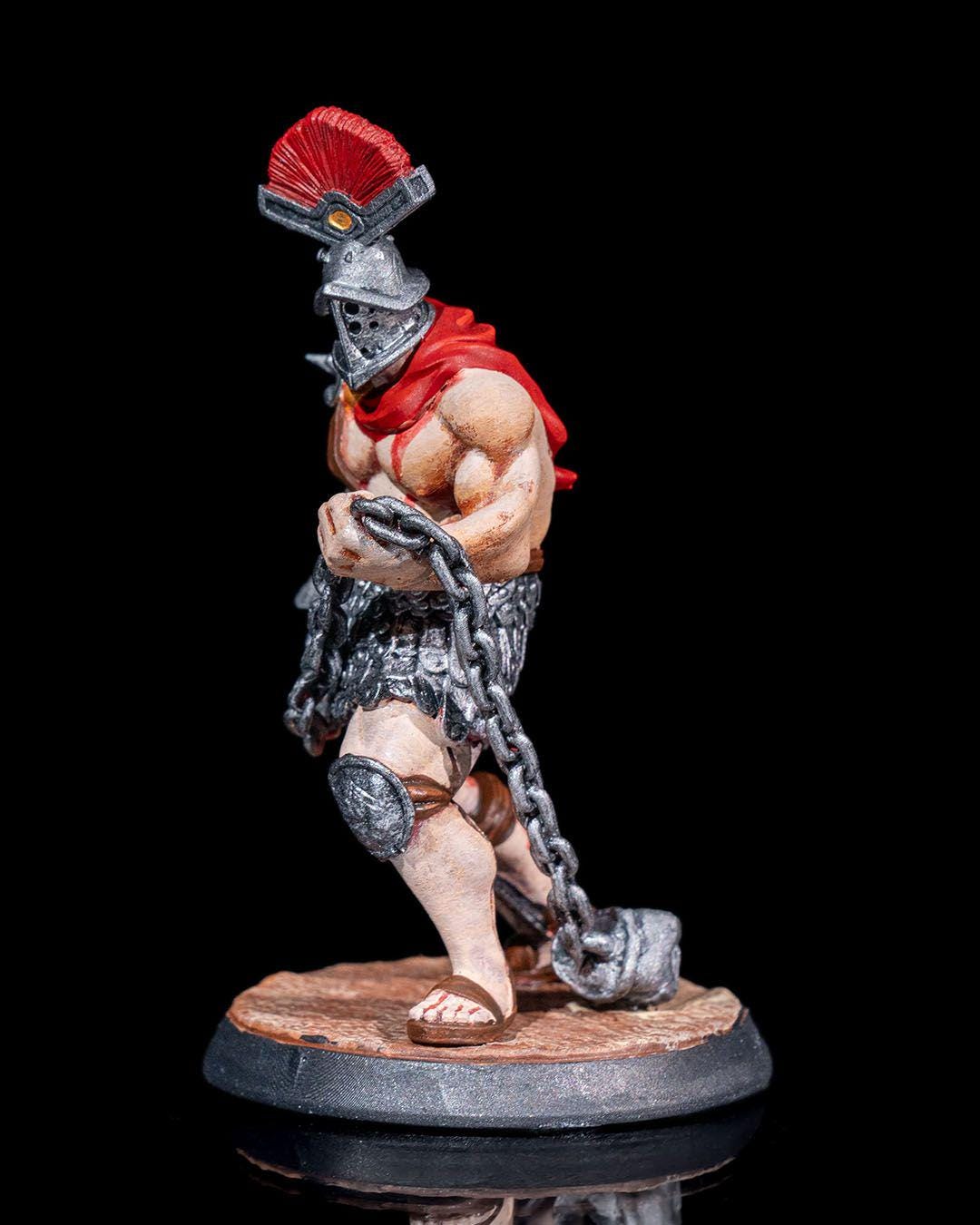 Flail-Hand Gladiator RPG Model w/ base