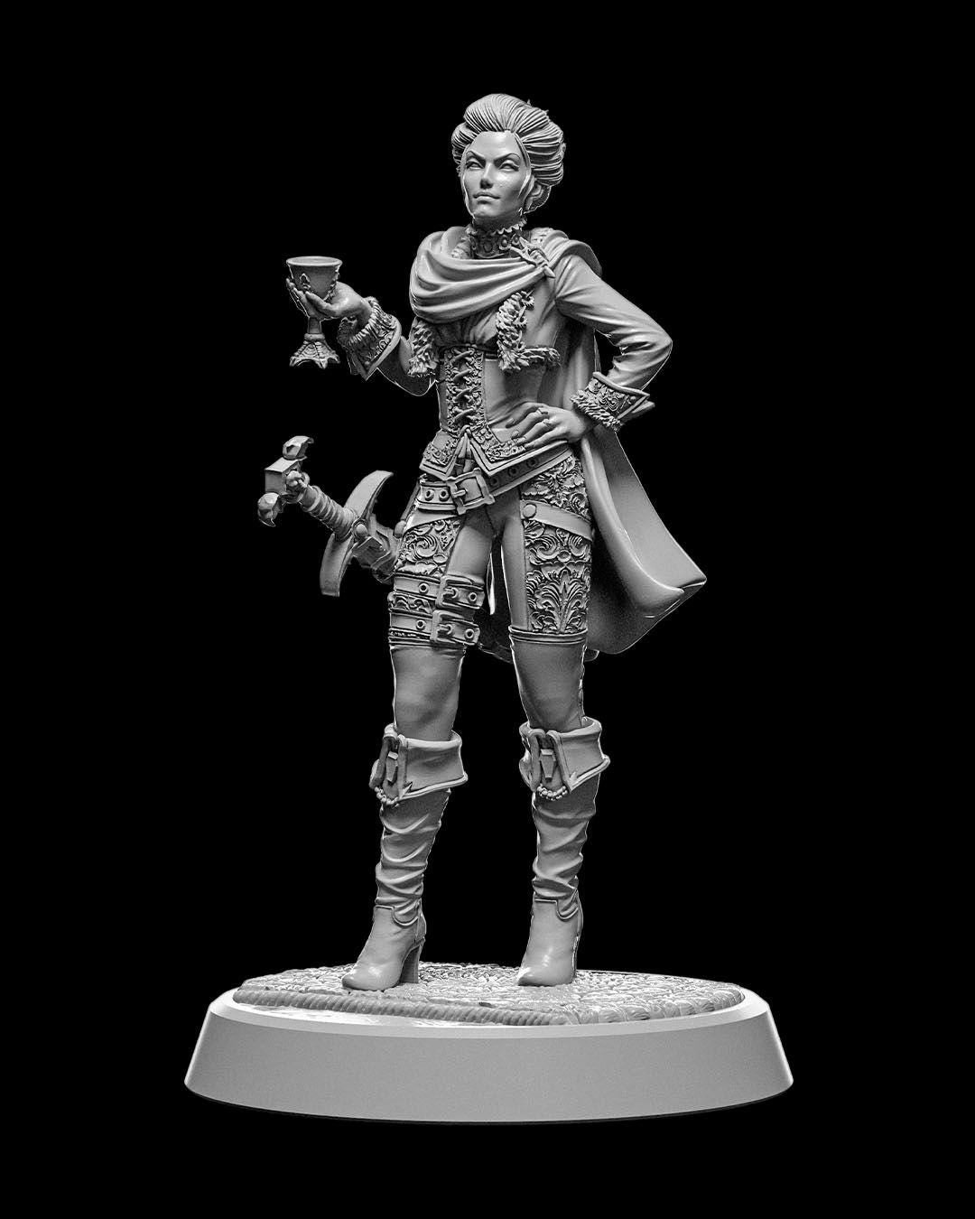 Human Noblewoman RPG Model w/ base