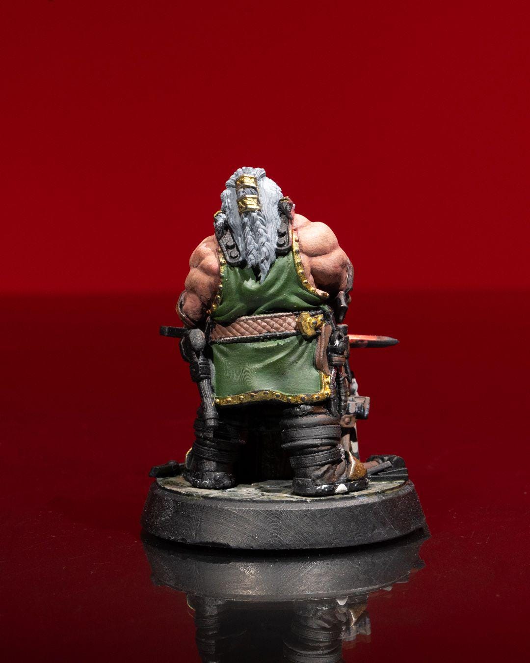Dwarven Blacksmith RPG Model w/ base