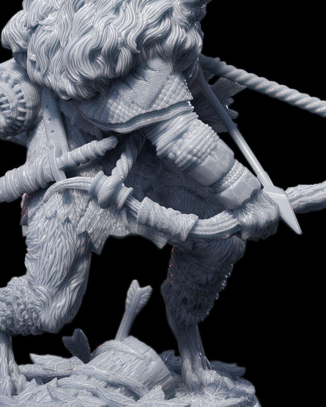 Tabaxi Ranger Archer RPG Model w/ base