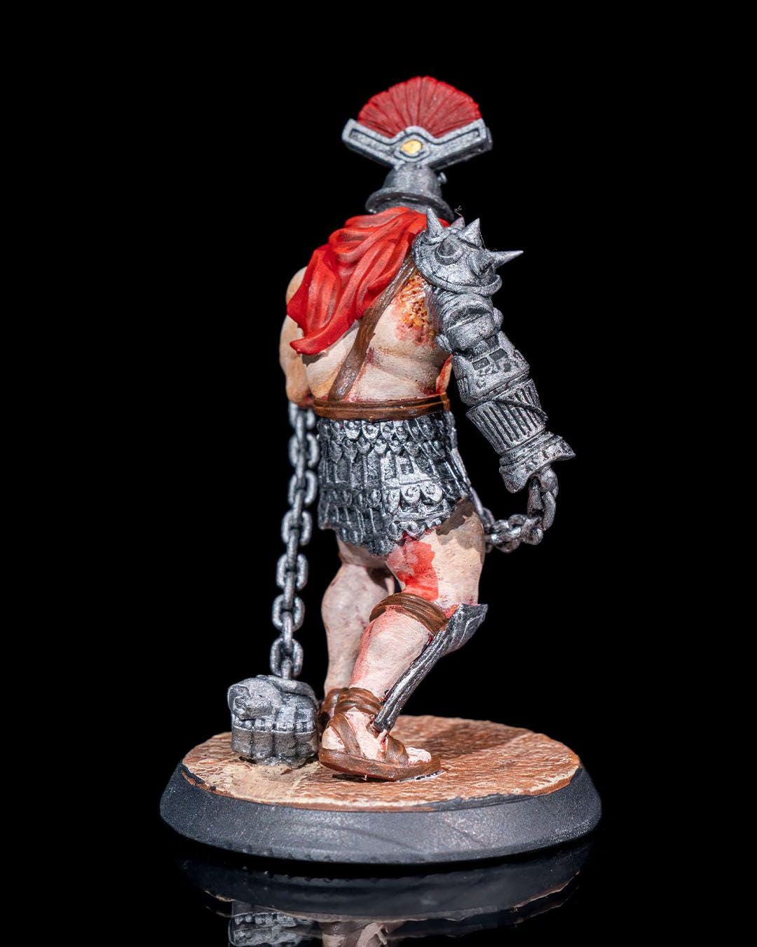 Flail-Hand Gladiator RPG Model w/ base