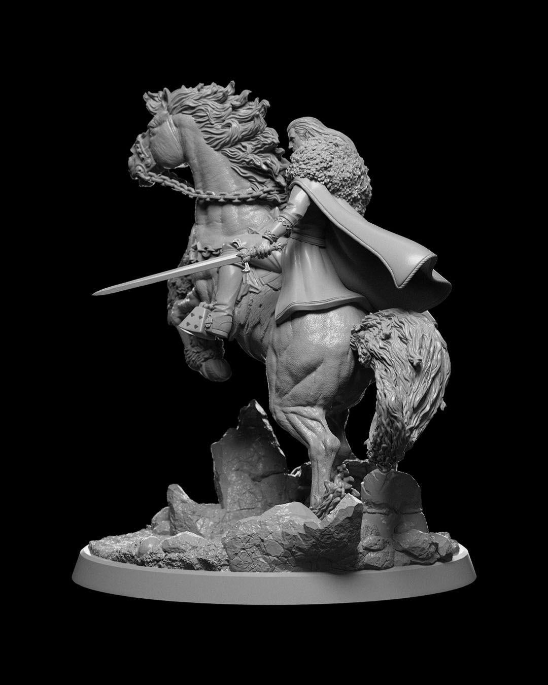 Vampire Lord on Nightmare RPG Model w/ base