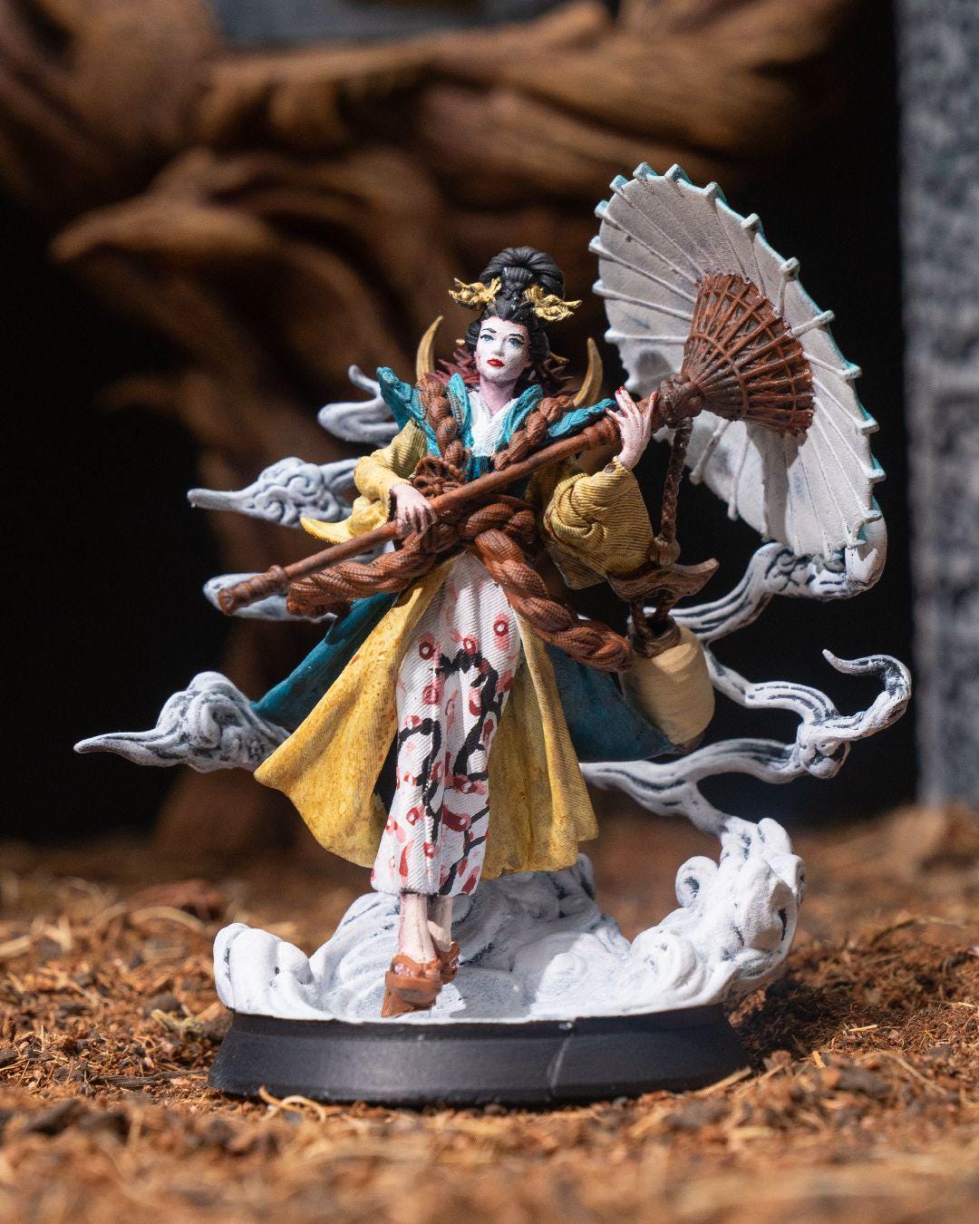 Japanese Princess with Umbrella RPG Model w/ base