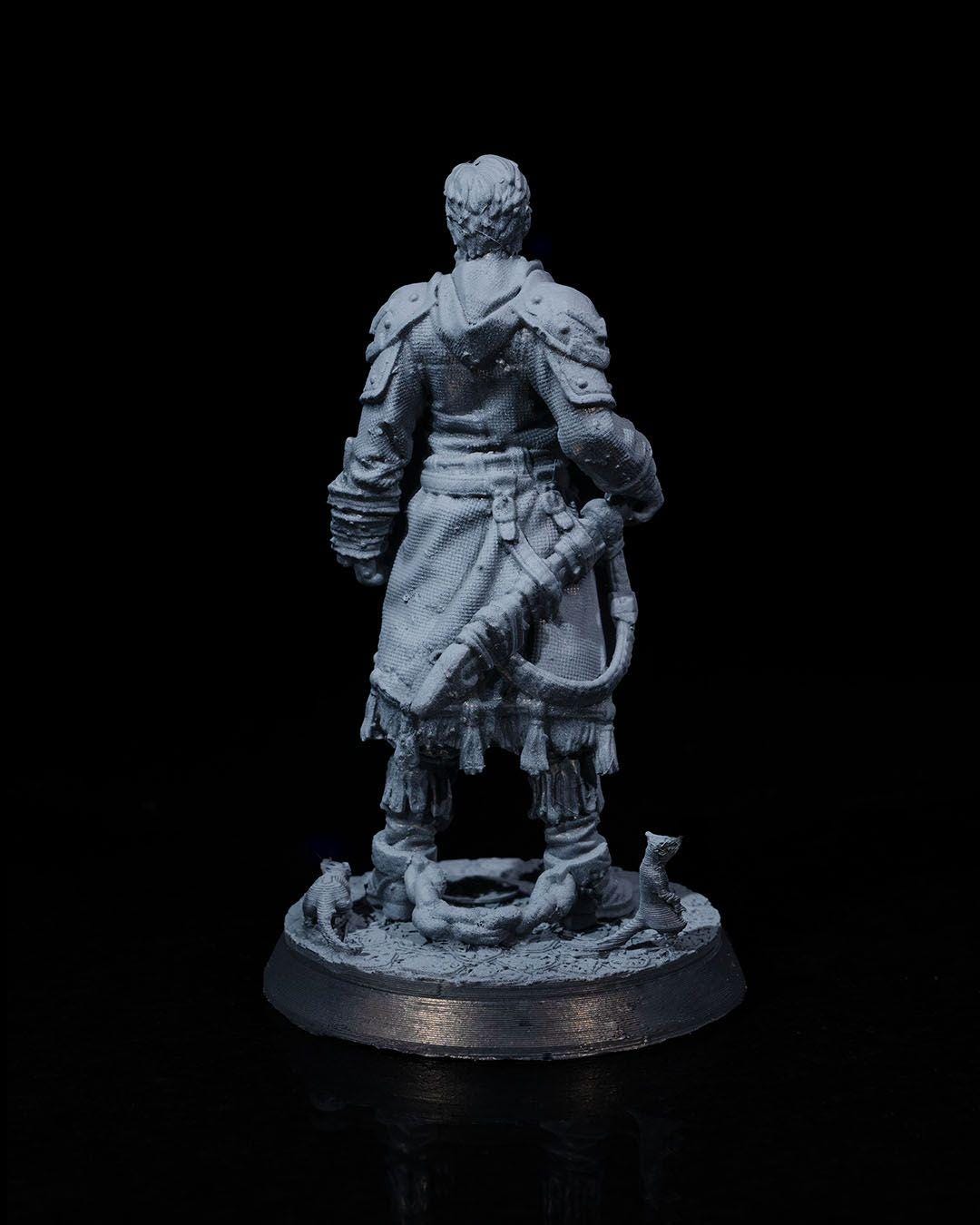 Human Fighter RPG Model w/ base