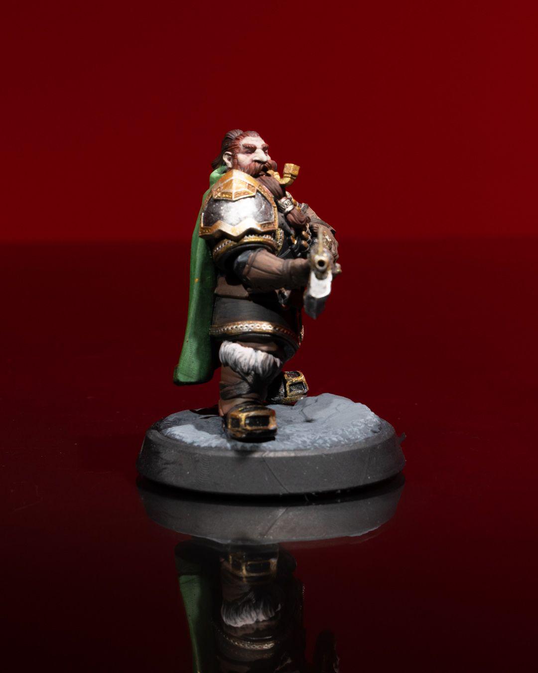 Dwarven Ranger RPG Model w/ base