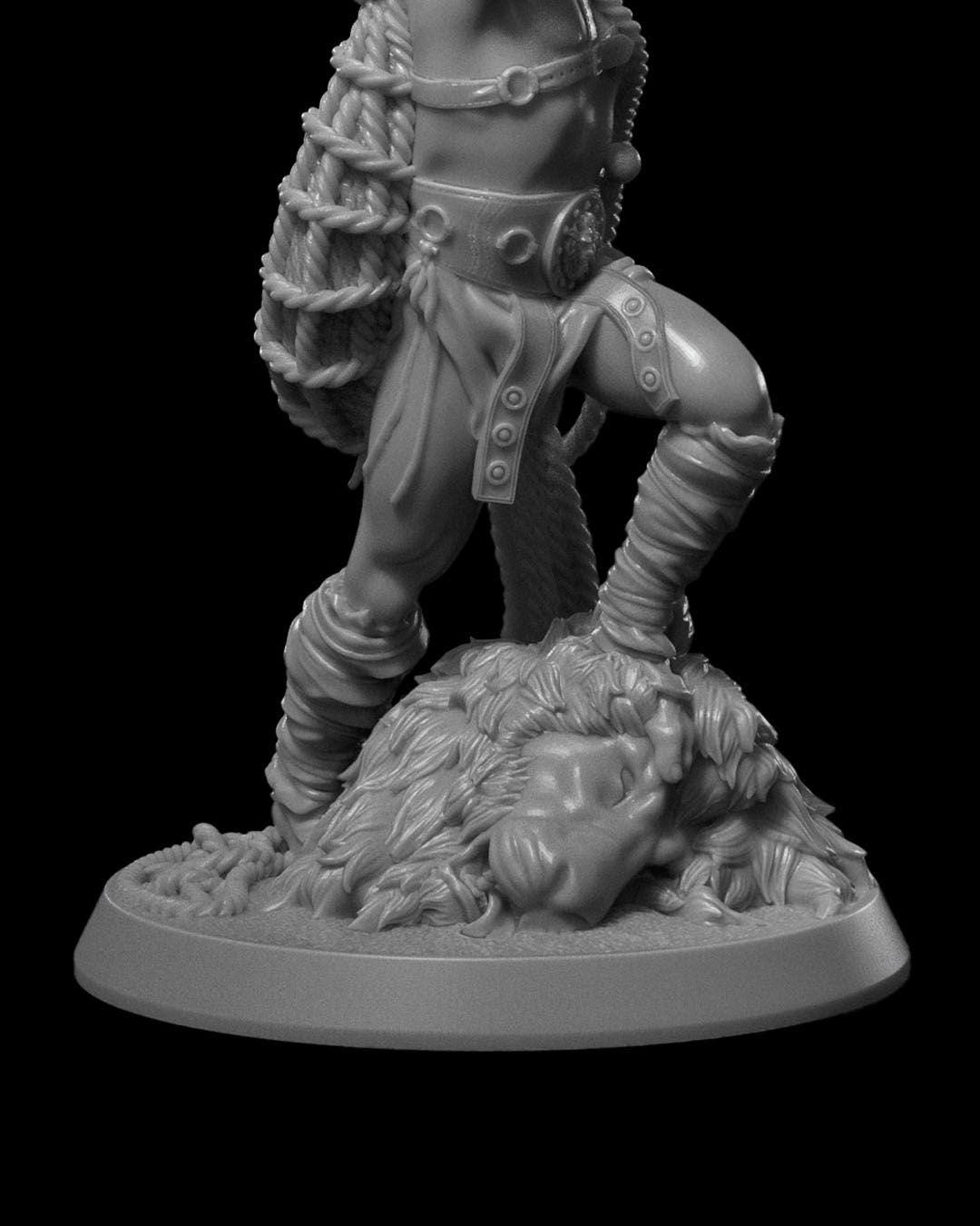 Myrmidon Gladiator RPG Model w/ base