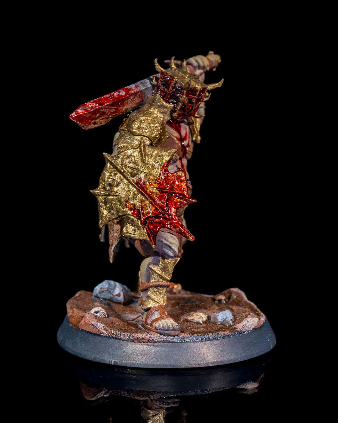 Pit Fighter with Broadsword and Shield w/ base